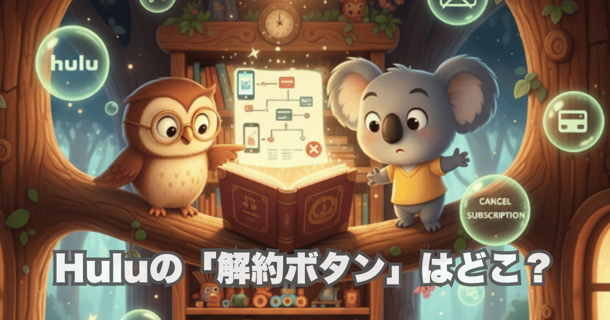 Huluの「解約ボタン」はどこ？