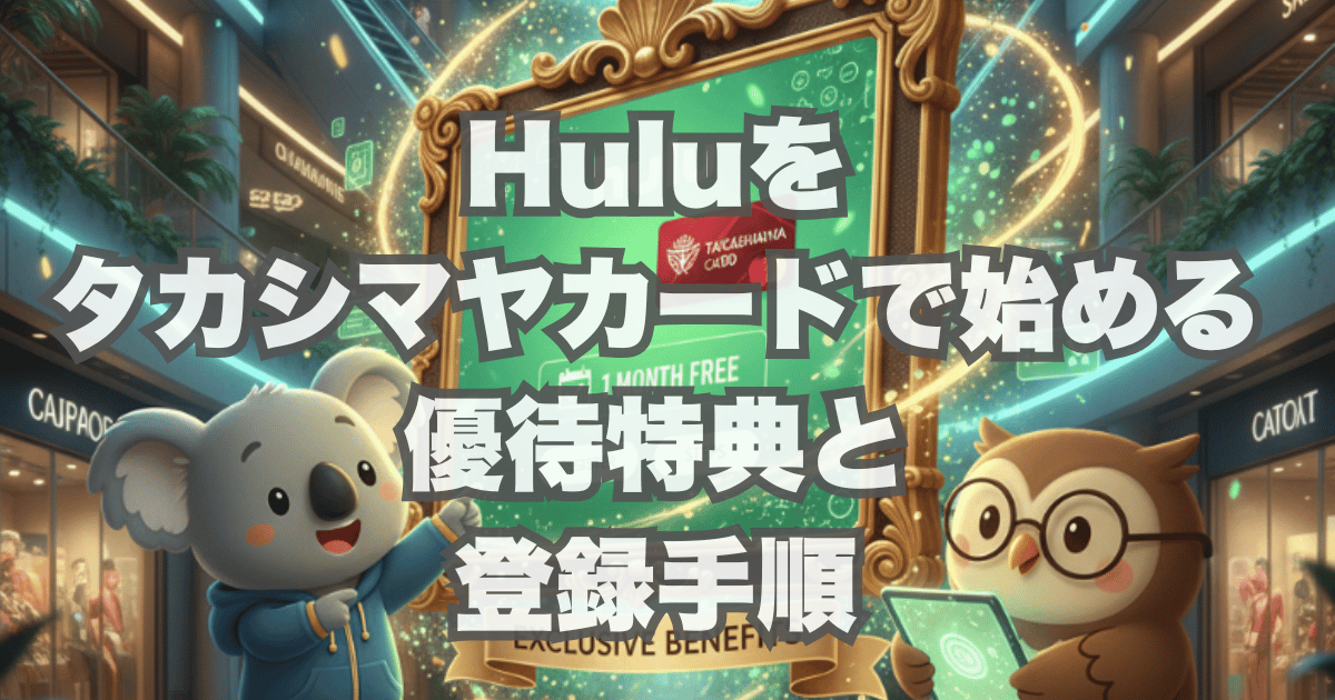 Huluをタカシマヤカードで始める優待特典と登録手順