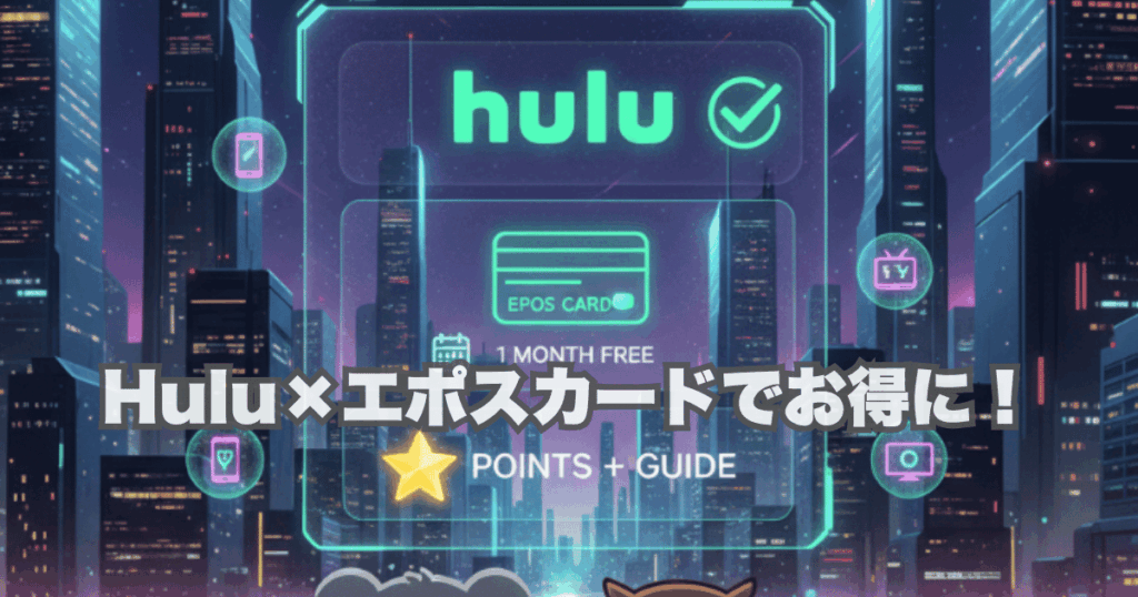 【1ヶ月無料+ポイント】hulu エポスカードでお得に始める優待徹底解説