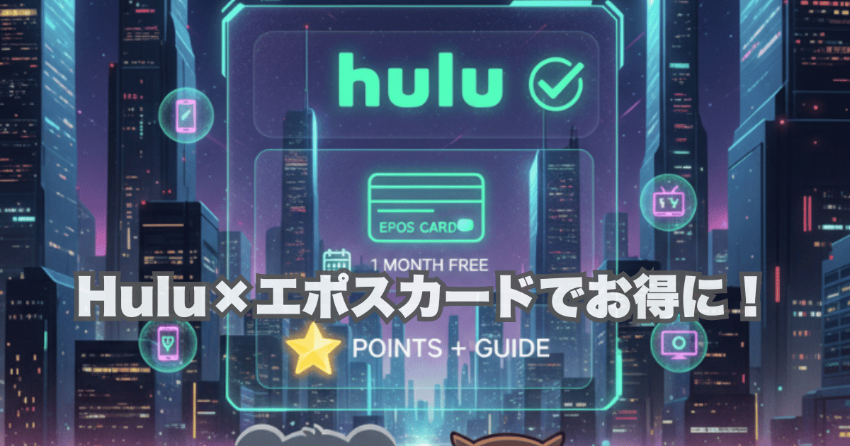 【1ヶ月無料+ポイント】hulu エポスカードでお得に始める優待徹底解説