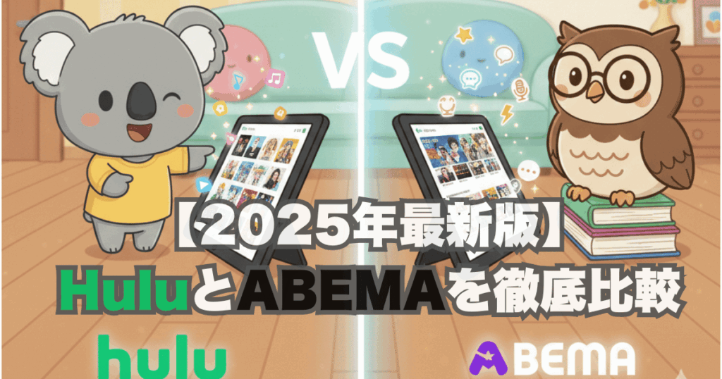 【2025年最新版】 HuluとABEMAを徹底比較