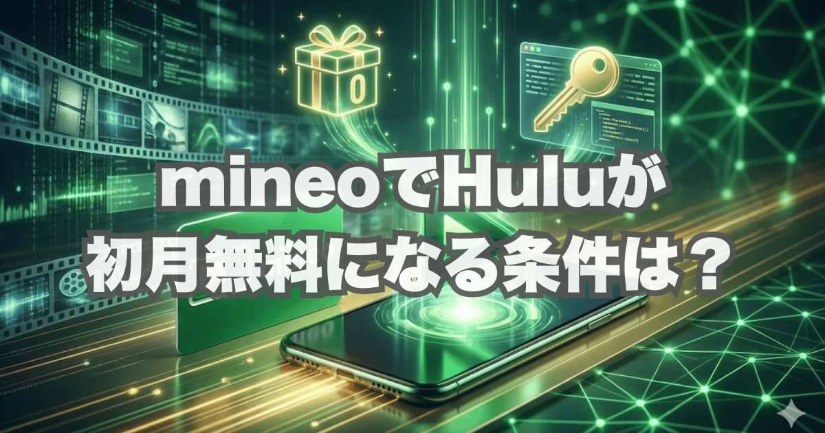 mineoでHuluが初月無料になる条件と申し込み手順｜ライセンスコードの使い方・注意点も解説