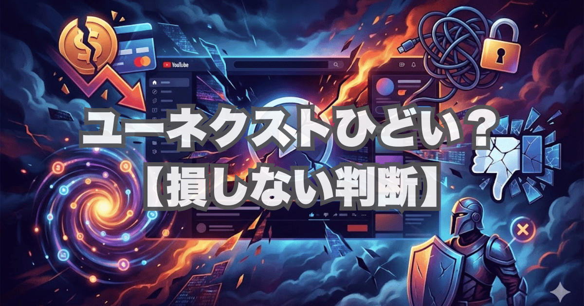 ユーネクストひどい？そう言われる理由を料金・ポイント・課金・解約で整理【損しない判断】