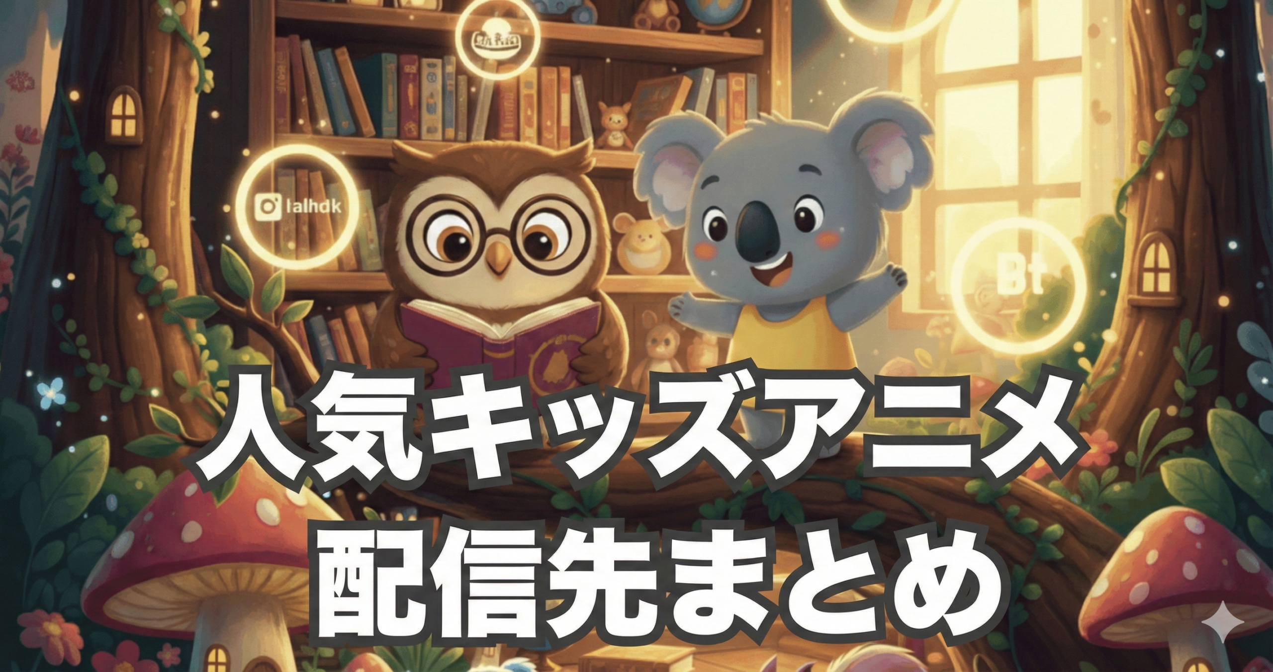 人気キッズアニメの配信先を比較する一覧表。アンパンマン、パウパトロール、ブルーイなどがどのVODで見れるかまとめ