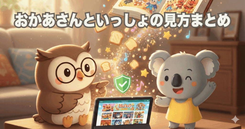 おかあさんといっしょを見ている親子のイメージ