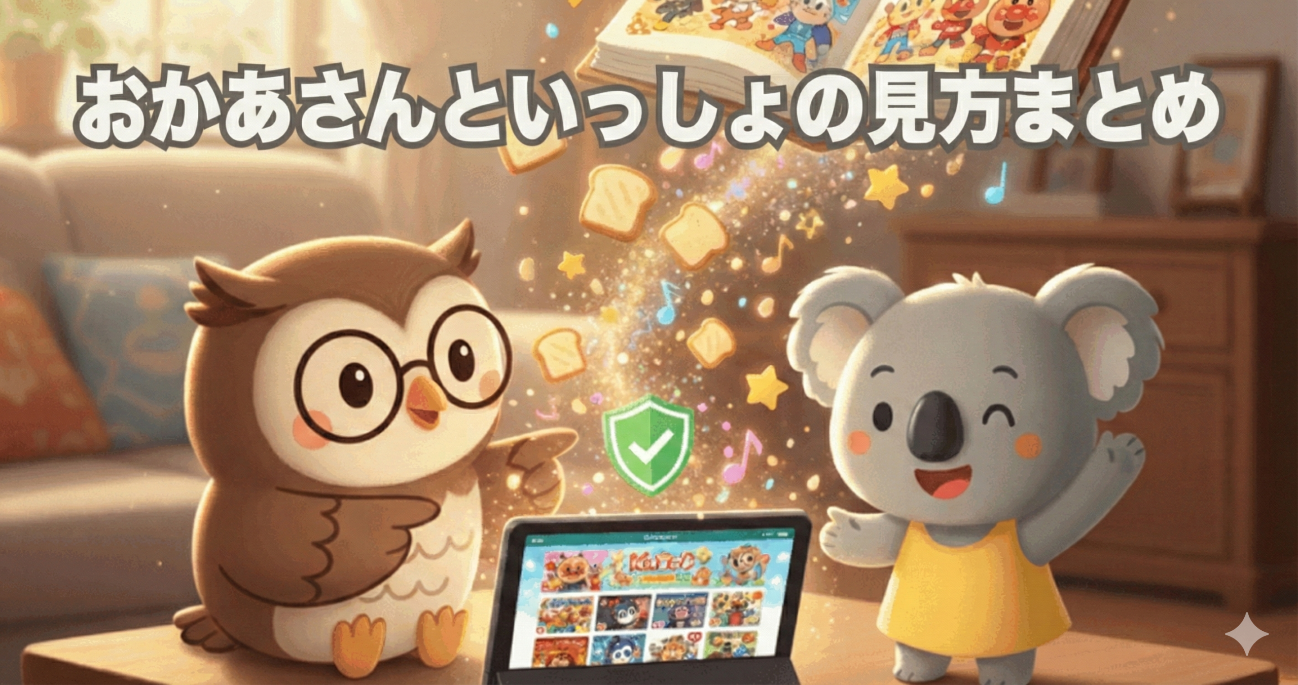 おかあさんといっしょを見ている親子のイメージ